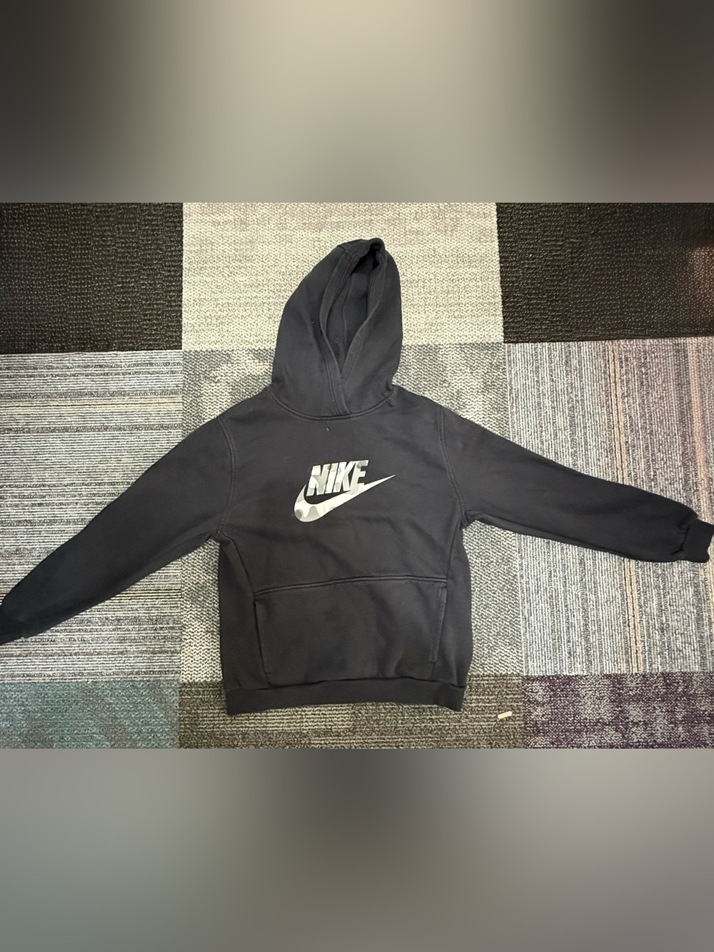 Nike Black Hoodie with Grey Camo Swoosh